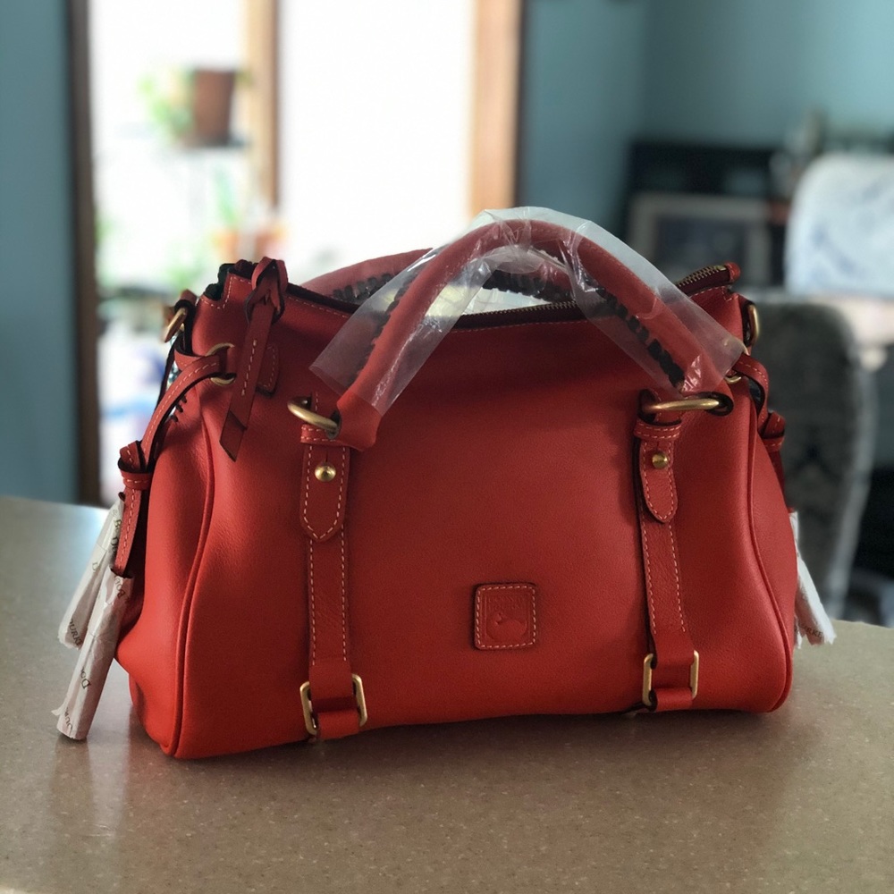 Dooney & Bourke Raleigh small satchel in persimmon